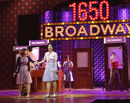 Beautiful: A Carole King Musical (2019) as Becky. Also in photo: Kayla Rivera as Carole King